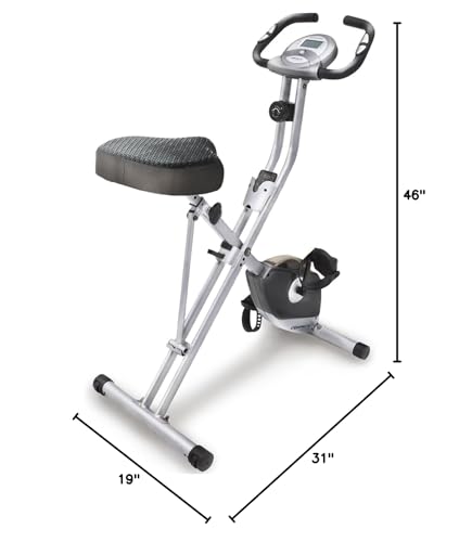 Exerpeutic Foldable Exercise Bike with 8 Resistance Levels and LCD Display C48463