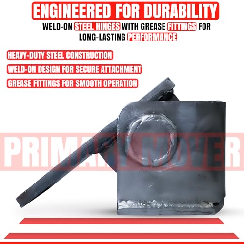 Heavy Duty Dump Truck Trailer Hinges, Greasable Weld-On Solid Steel, 2 Pack B12899