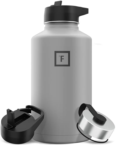 IRON °FLASK Stainless Steel Insulated Water Bottle with 3 Lids, 40 oz U19688