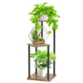 6 Tier Metal Wood Corner Plant Stand Indoor Outdoor H78199