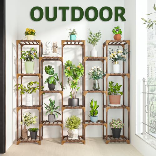 Uneedem Plant Stand Indoor Outdoor, 10-Tier Tall Plant Shelf for Multiple Plants A6522