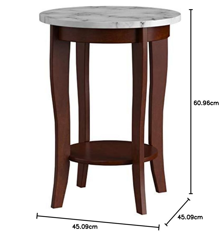 American Heritage Round End Table, Black U219