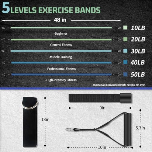 VEICK Resistance Bands with Handles for Home Workout O75059