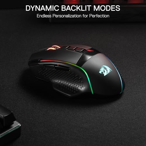Redragon M810 Pro Wireless Gaming Mouse, 10000 DPI, RGB Backlit K36063