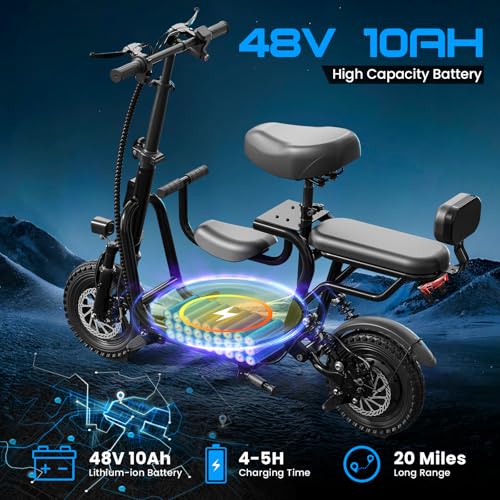 Electric Scooter with Seat for Adult, 350W Motor, 20 Mile Range C382991