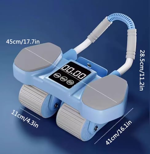 Ab Roller Wheel 4-Wheel Abdominal Fitness Equipment for Home Gym, Blue S835567