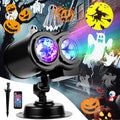 Halloween Projector Lights for Home, 2025 Upgrade with 19 HD Slides, Weather Proof W422